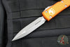Microtech Ultratech OTF Knife- Double Edge- Orange Handle- Apocalyptic Blade 122-10 APOR