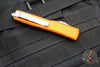 Microtech Ultratech OTF Knife- Double Edge- Orange Handle- Apocalyptic Blade 122-10 APOR