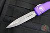Microtech Ultratech OTF Knife- Double Edge- Purple Handle- Apocalyptic Finished Blade 122-10 APPU