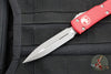 Microtech Ultratech OTF Knife- Double Edge- Red Handle- Apocalyptic Blade 122-10 APRD
