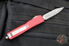 Microtech Ultratech OTF Knife- Double Edge- Red Handle- Apocalyptic Blade 122-10 APRD
