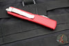 Microtech Ultratech OTF Knife- Double Edge- Red Handle- Apocalyptic Blade 122-10 APRD