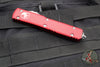 Microtech Ultratech OTF Knife- Double Edge- Red Handle- Apocalyptic Blade 122-10 APRD