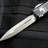 Microtech Ultratech Distressed Black Double Edge OTF Knife with Apocalyptic Blade 122-10 DBK