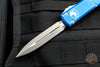 Microtech Ultratech OTF Knife- Double Edge- Distressed Blue- Apocalyptic Blade 122-10 DBL