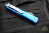 Microtech Ultratech OTF Knife- Double Edge- Distressed Blue- Apocalyptic Blade 122-10 DBL