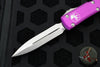 Microtech Ultratech OTF Knife- Double Edge- Violet Handle with Stonewash Blade 122-10 VI