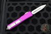 Microtech Ultratech OTF Knife- Double Edge- Violet Handle with Stonewash Blade 122-10 VI