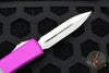 Microtech Ultratech OTF Knife- Double Edge- Violet Handle with Stonewash Blade 122-10 VI
