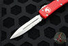 Microtech Ultratech OTF Knife- Double Edge- Red Handle with Stonewash Part Serrated Blade 122-11 RD