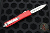 Microtech Ultratech OTF Knife- Double Edge- Red Handle with Stonewash Part Serrated Blade 122-11 RD