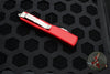 Microtech Ultratech OTF Knife- Double Edge- Red Handle with Stonewash Part Serrated Blade 122-11 RD