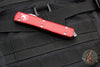 Microtech Ultratech OTF Knife- Double Edge- Red Handle- Apocalyptic Full Serrated Blade 122-12 APRD