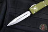 Microtech Ultratech OTF Knife- Double Edge- OD Green Handle- Full Serrated Stonewash Blade 122-12 OD