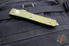 Microtech Ultratech OTF Knife- Double Edge- OD Green Handle- Full Serrated Stonewash Blade 122-12 OD