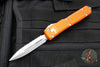 Microtech Ultratech OTF Knife- Double Edge- Orange Handle with Full Serrated Stonewash Blade 122-12 OR