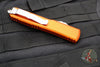 Microtech Ultratech OTF Knife- Double Edge- Orange Handle with Full Serrated Stonewash Blade 122-12 OR