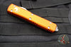 Microtech Ultratech OTF Knife- Double Edge- Orange Handle with Full Serrated Stonewash Blade 122-12 OR