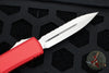 Microtech Ultratech OTF Knife- Double Edge- Red Handle with Full Serrated Stonewash Blade 122-12 RD