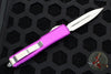 Microtech Ultratech OTF Knife- Double Edge- Violet Handle with Full Serrated Stonewash Blade 122-12 VI