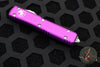 Microtech Ultratech OTF Knife- Double Edge- Violet Handle with Full Serrated Stonewash Blade 122-12 VI