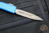 Microtech Ultratech OTF Knife- Double Edge- Blue Handle- Bronzed Apocalyptic Blade and Hardware 122-13 APBL