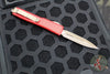 Microtech Ultratech OTF Knife- Double Edge- Red Handle- Bronzed Apocalyptic Blade and Hardware 122-13 APRD