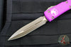 Microtech Ultratech OTF Knife- Double Edge- Violet Handle- Bronzed Apocalyptic Blade and Hardware 122-13 APVI