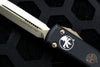 Microtech Ultratech OTF Knife- Double Edge- Black Handle- Bronzed Blade and Hardware 122-13