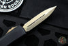 Microtech Ultratech OTF Knife- Double Edge- Black Handle- Bronzed Blade and Hardware 122-13