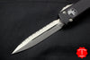 Microtech Ultratech OTF Knife- Double Edge- Black Handle- Stonewash Full Serrated Blade 122-12
