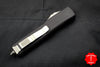 Microtech Ultratech OTF Knife- Double Edge- Black Handle- Stonewash Full Serrated Blade 122-12