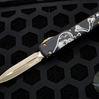 Microtech DEATH CARD Ultratech OTF Knife- Double Edge- Bronze Apocalyptic Blade 122-13 DCS
