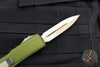 Microtech Ultratech OTF Knife- Double Edge- OD Green Handle- Bronzed Blade 122-13 OD