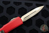 Microtech Ultratech OTF Knife- Double Edge- Red Handle- Stonewash Plain Edge 122-13 RD