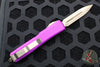 Microtech Ultratech OTF Knife- Double Edge- Violet Handle- Bronzed Blade 122-13 VI