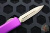 Microtech Ultratech OTF Knife- Double Edge- Violet Handle- Bronzed Blade 122-13 VI