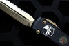 Microtech Ultratech OTF Knife- Black Handle- Bronzed Full Serrated Blade 122-15