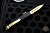 Microtech Ultratech OTF Knife- Black Handle- Bronzed Full Serrated Blade 122-15