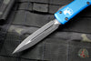 Microtech Ultratech Blue Double Edge OTF Knife Black Blade 122-1 BL