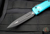 Microtech Ultratech OTF Knife- Double Edge- Turquoise Handle- Black Blade 122-1 TQ