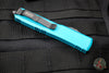 Microtech Ultratech OTF Knife- Double Edge- Turquoise Handle- Black Blade 122-1 TQ