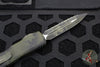 Microtech Ultratech OTF Knife- Double Edge- Olive Camo- Olive Camo Full Serrated Blade 122-3 OCS