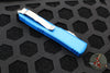 Microtech Ultratech OTF Knife- Double Edge- Blue With Satin Full Serrated Blade 122-6 BL