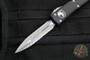 Microtech Ultratech OTF Knife- Double Edge- Black Handle- Apocalyptic Double Full Serrated Blade 122-D12 AP