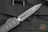 Microtech Ultratech II OTF Knife- Stepped Chassis- Double Edge- Tactical- Black Double Full Serrated Blade 122II-D3 TS