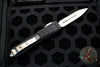 Microtech Ultratech II- Stepped Chassis- Black Double Edge OTF Knife Stonewash Full Serrated Blade 122II-12 S