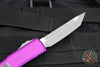 Microtech Ultratech OTF Knife- Tanto Edge- Violet Handle- Apocalyptic Blade 123-10 APVI