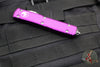 Microtech Ultratech OTF Knife- Tanto Edge- Violet Handle- Apocalyptic Blade 123-10 APVI