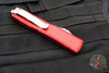 Microtech Ultratech OTF Knife- Tanto Edge- Red Handle- Stonewash Full Serrated Blade 123-10 RD